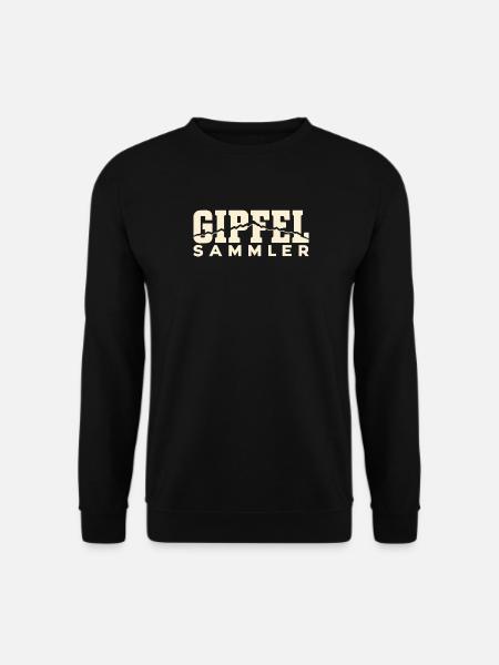 Gipfelsammler – Höhenprofil Retro - Unisex Pullover - Schwarz