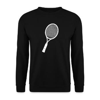 Badminton Schläger Geschenk Badmintonspieler - Unisex Pullover - Schwarz - Vorne - Alina (178cm) & Michal (187cm)