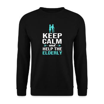 Altenheim Altenpflegerin Krankenpflegerin - Unisex Pullover - Schwarz - Vorne - Alina (178cm) & Michal (187cm)