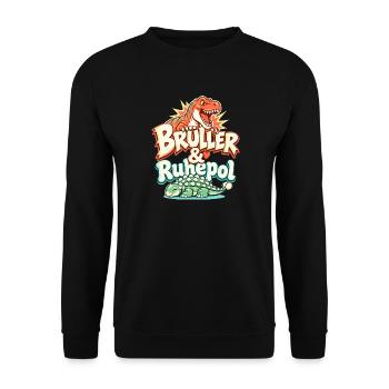 Dinosaurier Partnerlook für Paare - Unisex Pullover - Schwarz - Vorne - Alina (178cm) & Michal (187cm)