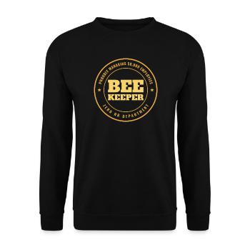 50.000 Mitarbeiter Null HR Lustiger Imker - Unisex Pullover - Schwarz - Vorne - Alina (178cm) & Michal (187cm)