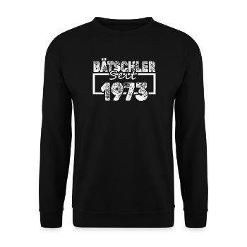 1973 - Unisex Pullover - Schwarz - Vorne - Alina (178cm) & Michal (187cm)