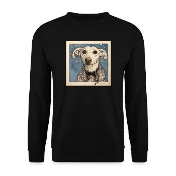 Ein Blick sagt alles... - Unisex Pullover - Schwarz - Vorne - Alina (178cm) & Michal (187cm)
