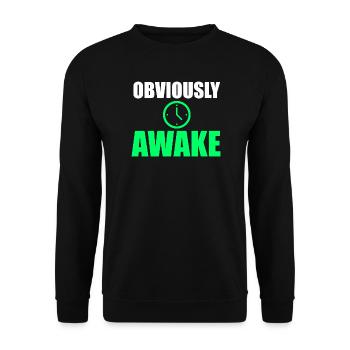 Offensichtlich Awake Clock Tee - Unisex Pullover - Schwarz - Vorne - Alina (178cm) & Michal (187cm)