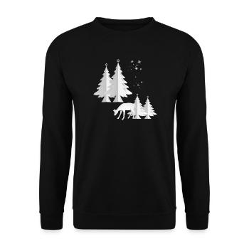 Winterwald  - Unisex Pullover - Schwarz - Vorne - Alina (178cm) & Michal (187cm)