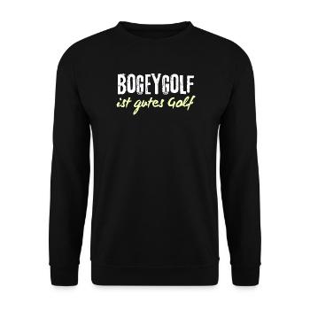 Bogeygolf ist gutes Golf - Unisex Pullover - Schwarz - Vorne - Alina (178cm) & Michal (187cm)