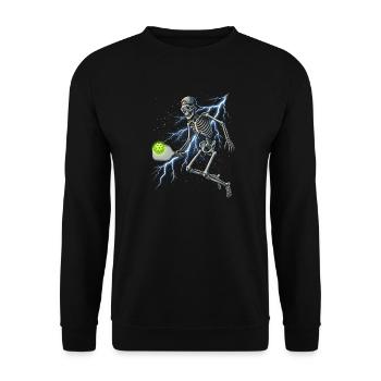 Blitzskelett-Pickleball - Unisex Pullover - Schwarz - Vorne - Alina (178cm) & Michal (187cm)