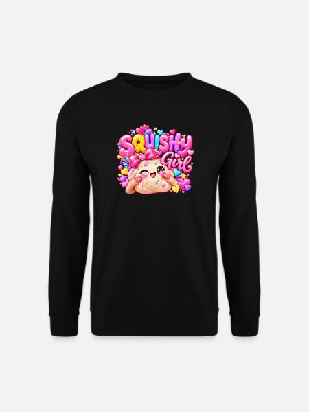 Squishy Girl Glitzerherz - Unisex Pullover - Schwarz