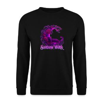 Doing My Shadow Work Witch Shirt - Unisex Pullover - Schwarz - Vorne - Alina (178cm) & Michal (187cm)