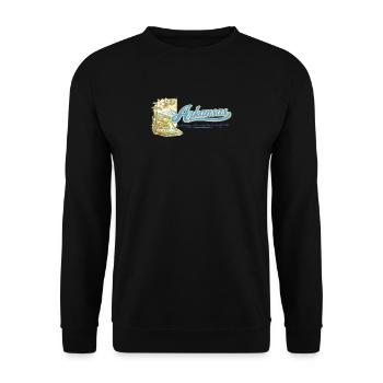 Arkansas Retro Vintage Natural State Nature Design - Unisex Pullover - Schwarz - Vorne - Alina (178cm) & Michal (187cm)