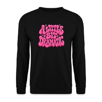 A Little Dramatic Pink Bubble Design - Unisex Pullover - Schwarz - Vorne - Alina (178cm) & Michal (187cm)