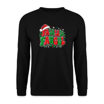 Falala Fangul Weihnachts-Spaß - Unisex Pullover - Schwarz - Vorne - Alina (178cm) & Michal (187cm)