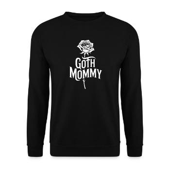 Goth Mommy Rose Emblem T-Shirt - Unisex Pullover - Schwarz - Vorne - Alina (178cm) & Michal (187cm)