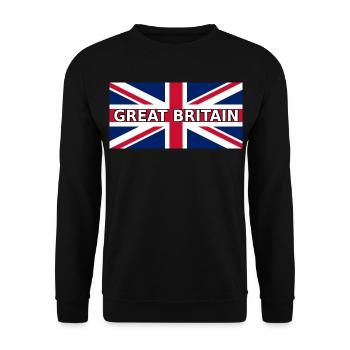 Großbritannien-UnionJack-33cm - Unisex Pullover - Schwarz - Vorne - Alina (178cm) & Michal (187cm)