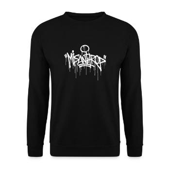 Misanthrop Fat Cap Style white - Unisex Pullover - Schwarz - Vorne - Alina (178cm) & Michal (187cm)