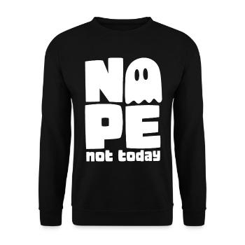 Geist – Nope Not Today - Unisex Pullover - Schwarz - Vorne - Alina (178cm) & Michal (187cm)