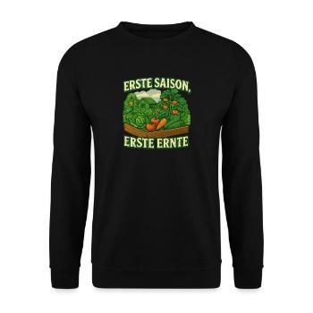Kleingarten Geschenk zur ersten erfolgreichen Sais - Unisex Pullover - Schwarz - Vorne - Alina (178cm) & Michal (187cm)