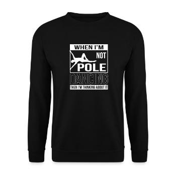 Pole Dancing Geschenkideen - Unisex Pullover - Schwarz - Vorne - Alina (178cm) & Michal (187cm)