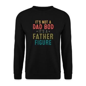 Vaterfigur: Nicht Dad Bod - Unisex Pullover - Schwarz - Vorne - Alina (178cm) & Michal (187cm)
