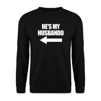 Er ist mein Husbando Anime Manga Partnerpaar - Unisex Pullover - Schwarz - Vorne - Alina (178cm) & Michal (187cm)