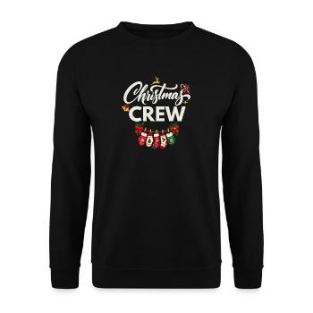 Weihnachts-Crew - Unisex Pullover - Schwarz - Vorne - Alina (178cm) & Michal (187cm)