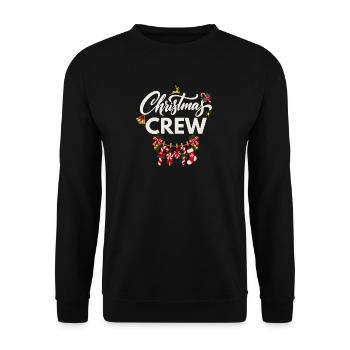 Weihnachts-Crew - Unisex Pullover - Schwarz - Vorne - Alina (178cm) & Michal (187cm)
