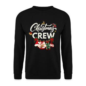 Weihnachtscrew, Weihnachten heiraten - Unisex Pullover - Schwarz - Vorne - Alina (178cm) & Michal (187cm)