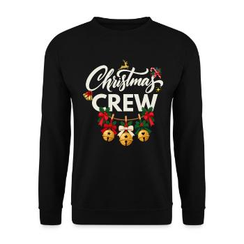 Weihnachts-Crew - Unisex Pullover - Schwarz - Vorne - Alina (178cm) & Michal (187cm)