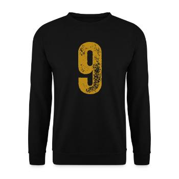 9 - Unisex Pullover - Schwarz - Vorne - Alina (178cm) & Michal (187cm)