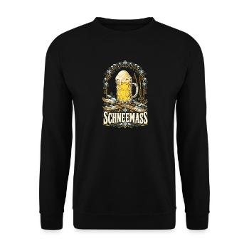 Mein Wintersport Schneemaß - Unisex Pullover - Schwarz - Vorne - Alina (178cm) & Michal (187cm)