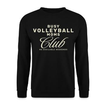 Volleyball Moms Club - Unisex Pullover - Schwarz - Vorne - Alina (178cm) & Michal (187cm)