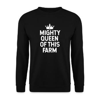 Mächtige Königin dieses Hofes - Unisex Pullover - Schwarz - Vorne - Alina (178cm) & Michal (187cm)