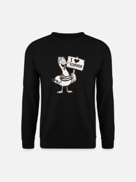 I Love Fehmarn Duck - Unisex Pullover - Schwarz