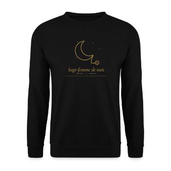Nachthebamme – Leben unter den Sternen - Unisex Pullover - Schwarz - Vorne - Alina (178cm) & Michal (187cm)
