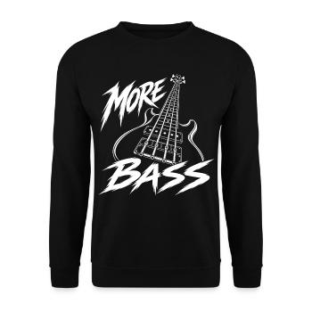 Mehr Bass - Unisex Pullover - Schwarz - Vorne - Alina (178cm) & Michal (187cm)