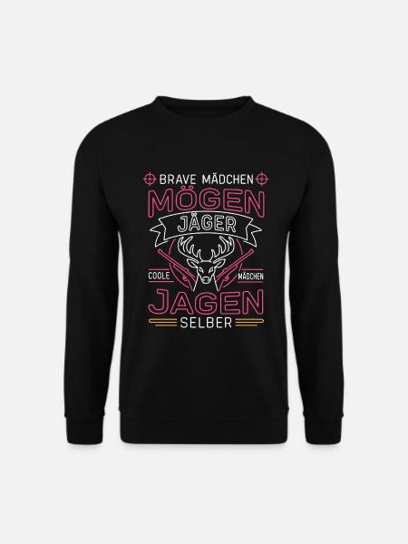Jägerinnen Coole Mädchen Jagd - Unisex Pullover - Schwarz
