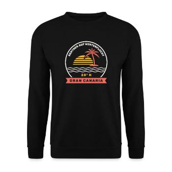 Winterflucht Gran Canaria - Unisex Pullover - Schwarz - Vorne - Alina (178cm) & Michal (187cm)