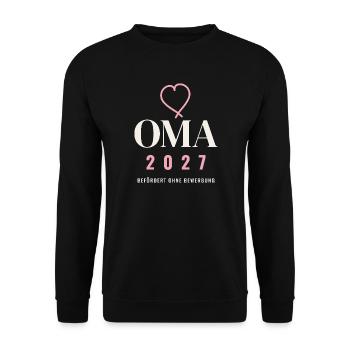 Oma 2027 - Unisex Pullover - Schwarz - Vorne - Alina (178cm) & Michal (187cm)