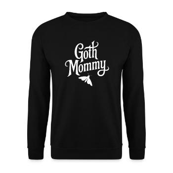 Goth-Mama-Motten-Skript - Unisex Pullover - Schwarz - Vorne - Alina (178cm) & Michal (187cm)