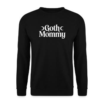 Goth Mommy Typografie T-Shirt - Unisex Pullover - Schwarz - Vorne - Alina (178cm) & Michal (187cm)