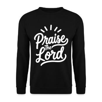 Preiset den Herrn Psalm 150,6 - Unisex Pullover - Schwarz - Vorne - Alina (178cm) & Michal (187cm)
