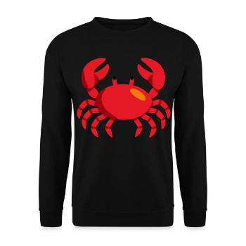 Krabbe Meerestiere Geschenkidee Illustration - Unisex Pullover - Schwarz - Vorne - Alina (178cm) & Michal (187cm)