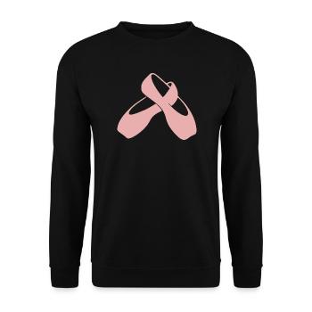 Ballettschuhe Ballett Geschenk Ballerina - Unisex Pullover - Schwarz - Vorne - Alina (178cm) & Michal (187cm)