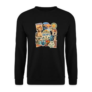 Ägypten Reisesticker - Unisex Pullover - Schwarz - Vorne - Alina (178cm) & Michal (187cm)
