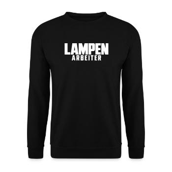 Lampen Arbeiter Veranstaltungstechnik Lichttechnik - Unisex Pullover - Schwarz - Vorne - Alina (178cm) & Michal (187cm)