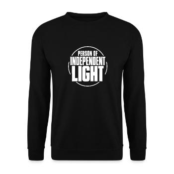 Person of Independent Light Veranstaltungstechnike - Unisex Pullover - Schwarz - Vorne - Alina (178cm) & Michal (187cm)