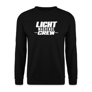 Licht Machende Crew Veranstaltungstechnik Crew - Unisex Pullover - Schwarz - Vorne - Alina (178cm) & Michal (187cm)