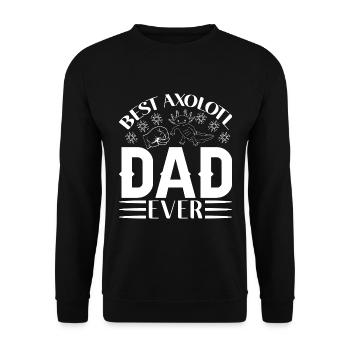 Bester Vater Aller Zeiten Für Axolotl-Enthusiasten - Unisex Pullover - Schwarz - Vorne - Alina (178cm) & Michal (187cm)