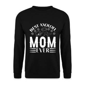 Einzigartige Feier Zur Besten Axolotl-Mutter - Unisex Pullover - Schwarz - Vorne - Alina (178cm) & Michal (187cm)