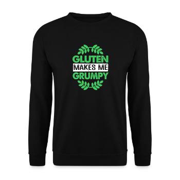 Glutenfrei - Unisex Pullover - Schwarz - Vorne - Alina (178cm) & Michal (187cm)